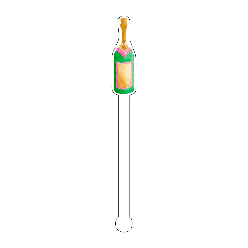 LCA-018 Champagne 1 | 0.125in. Acrylic Drink Stirrer | Mix & Match (any 10+)