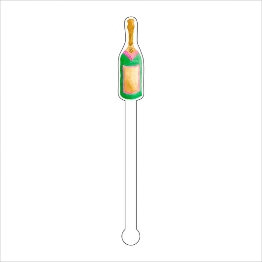 LCA-018 Champagne 1 | 0.125in. Acrylic Drink Stirrer | Case of 100