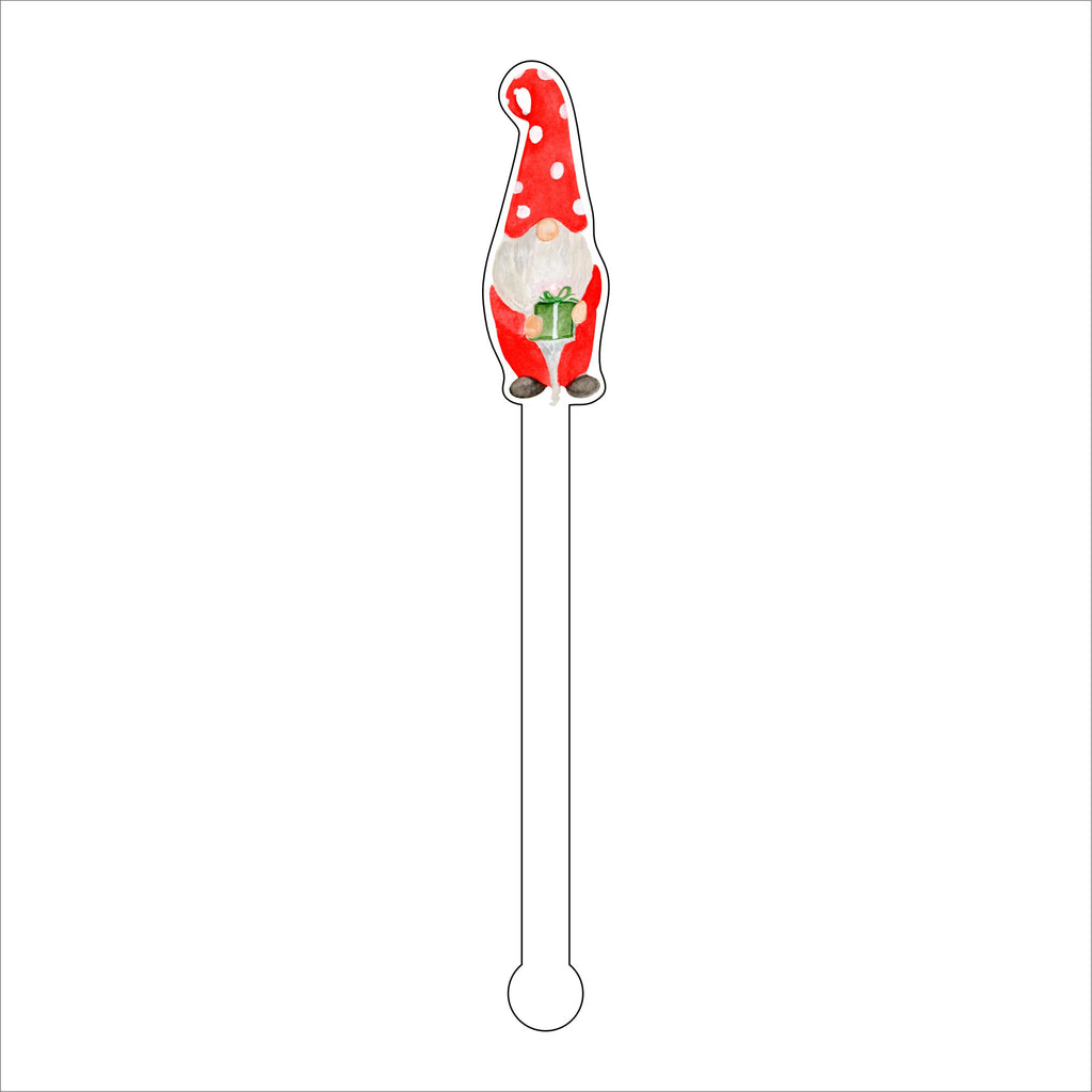 LCA-023 Gnome 2 | 0.125in. Acrylic Drink Stirrer | Mix & Match (any 10+)