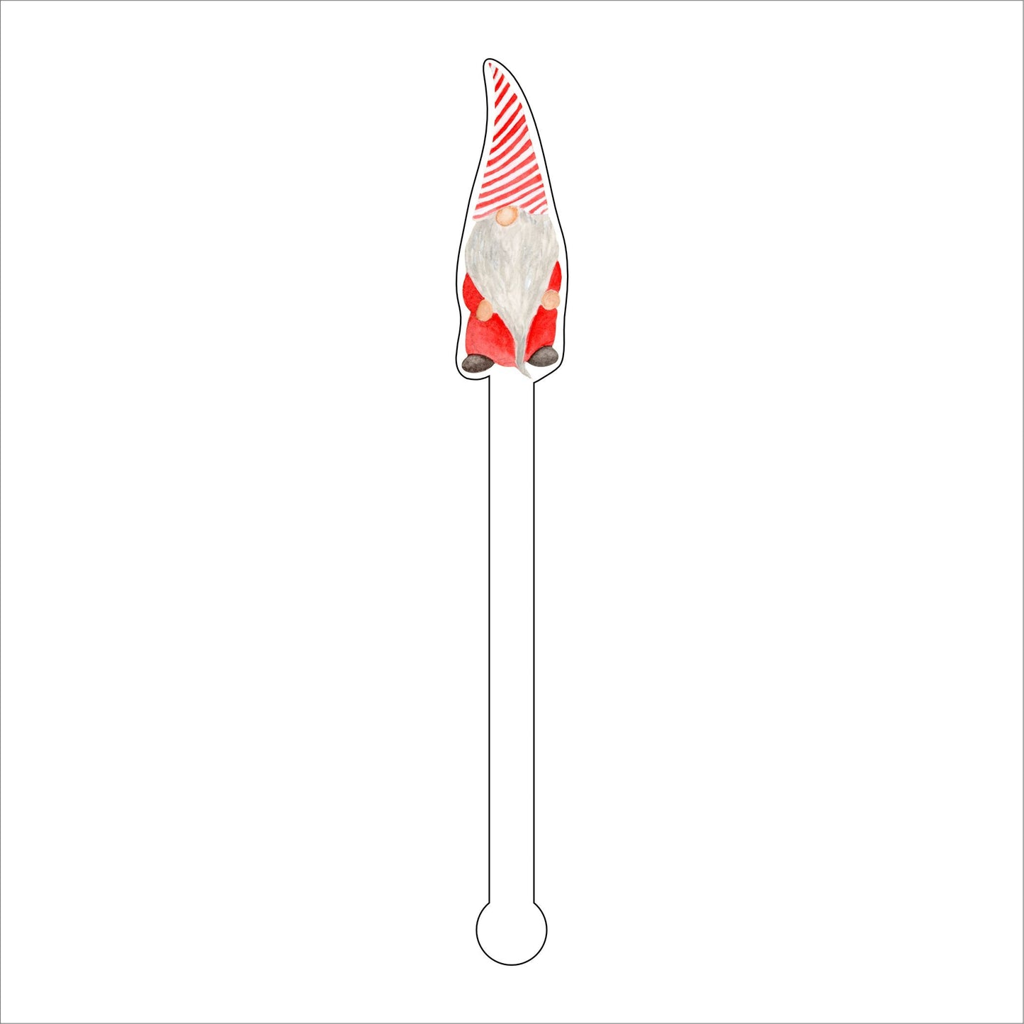 LCA-025 Gnome 4 | 0.125in. Acrylic Drink Stirrer | Case of 100