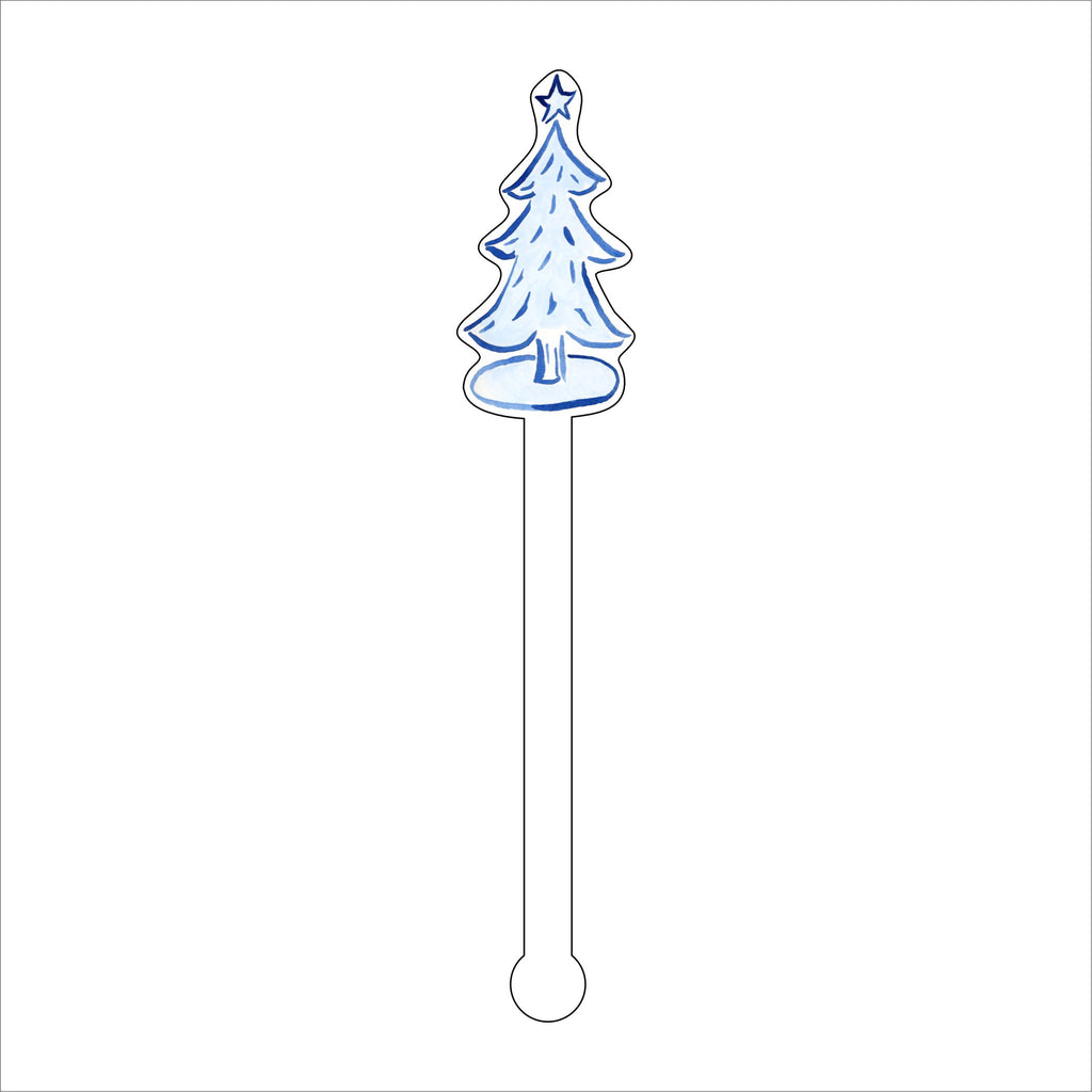 LCA-029 Christmas Tree | 0.125in. Acrylic Drink Stirrer | Mix & Match (any 10+)