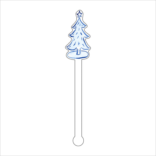 LCA-029 Christmas Tree | 0.125in. Acrylic Drink Stirrer | Mix & Match (any 10+)