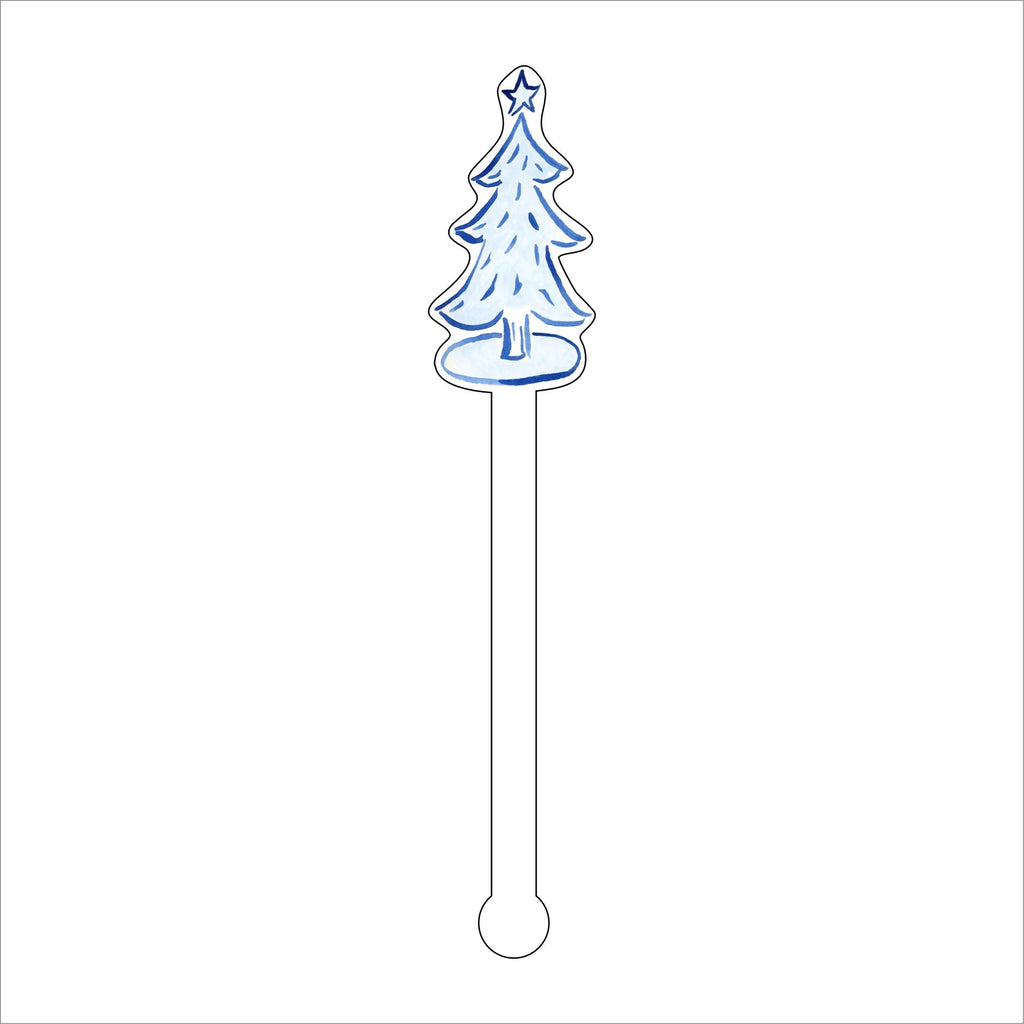 LCA-029 Christmas Tree | 0.125in. Acrylic Drink Stirrer | Case of 100
