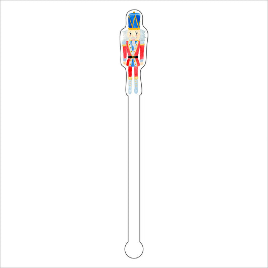 LCA-030 Red Nutcracker | 0.125in. Acrylic Drink Stirrer | Case of 25