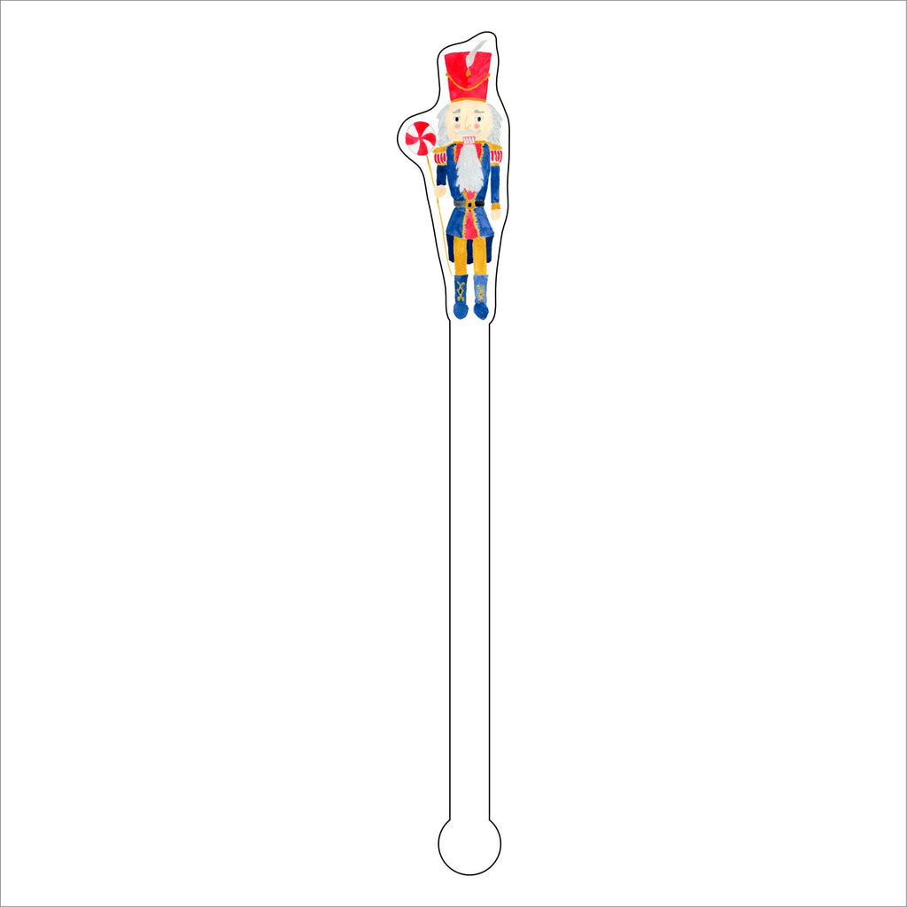 LCA-031 Blue Nutcracker | 0.125in. Acrylic Drink Stirrer | Case of 25