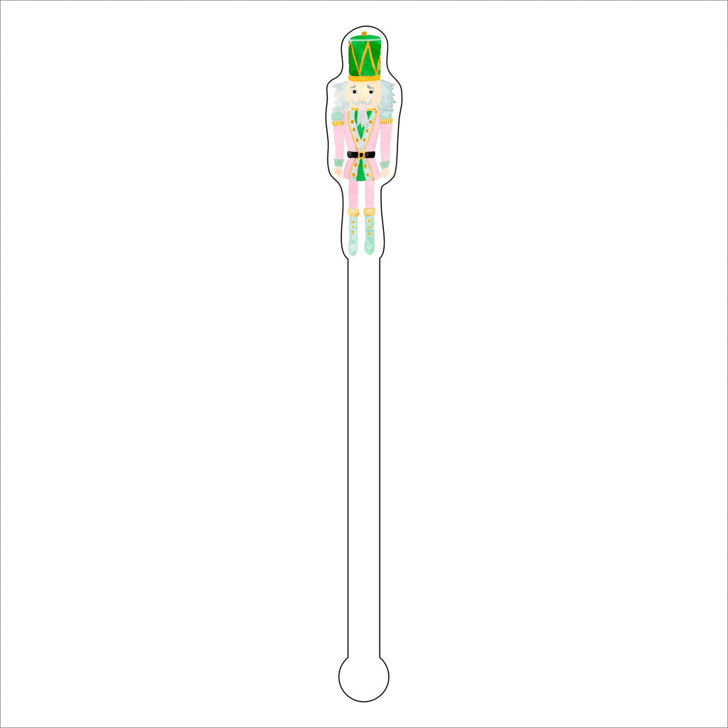LCA-032 Pink Nutcracker | 0.125in. Acrylic Drink Stirrer | Case of 100