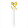 LCA-033 Gold Ribbon | 0.125in. Acrylic Drink Stirrer | Case of 100