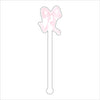 LCA-036 Pink Ribbon | 0.125in. Acrylic Drink Stirrer | Case of 25