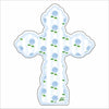 LCA-038 Cross Blue Hydrangea Stripe | 0.75in. Acrylic Cutout