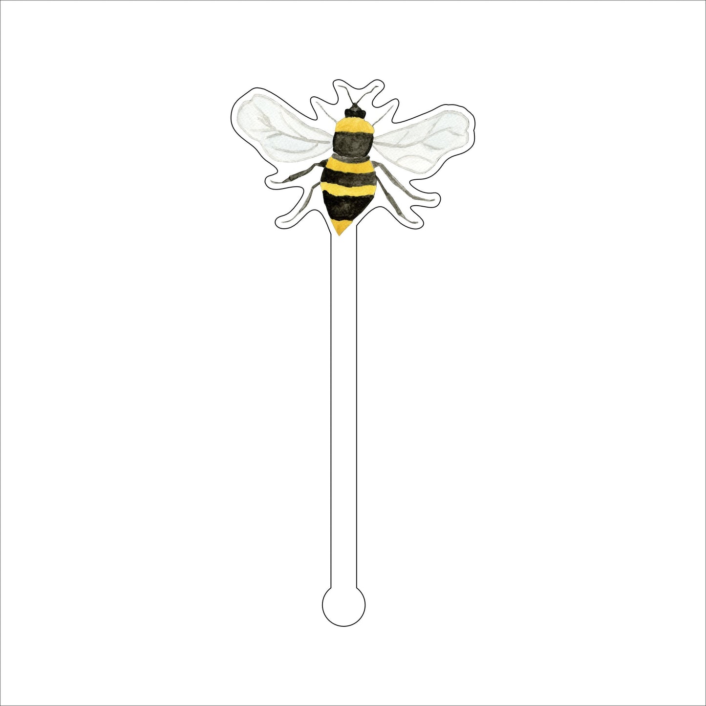 Bee | 0.125in. Acrylic Drink Stirrer | Mix & Match (any 10+)