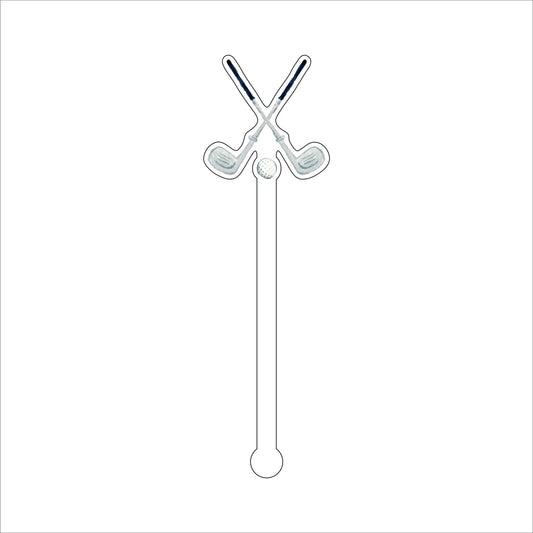 Golf Clubs | 0.125in. Acrylic Drink Stirrer | Mix & Match (any 10+)
