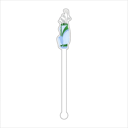 Golf Bag | 0.125in. Acrylic Drink Stirrer | Mix & Match (any 10+)