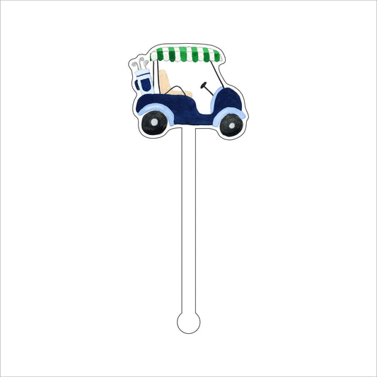 Golf Cart | 0.125in. Acrylic Drink Stirrer | Case of 25