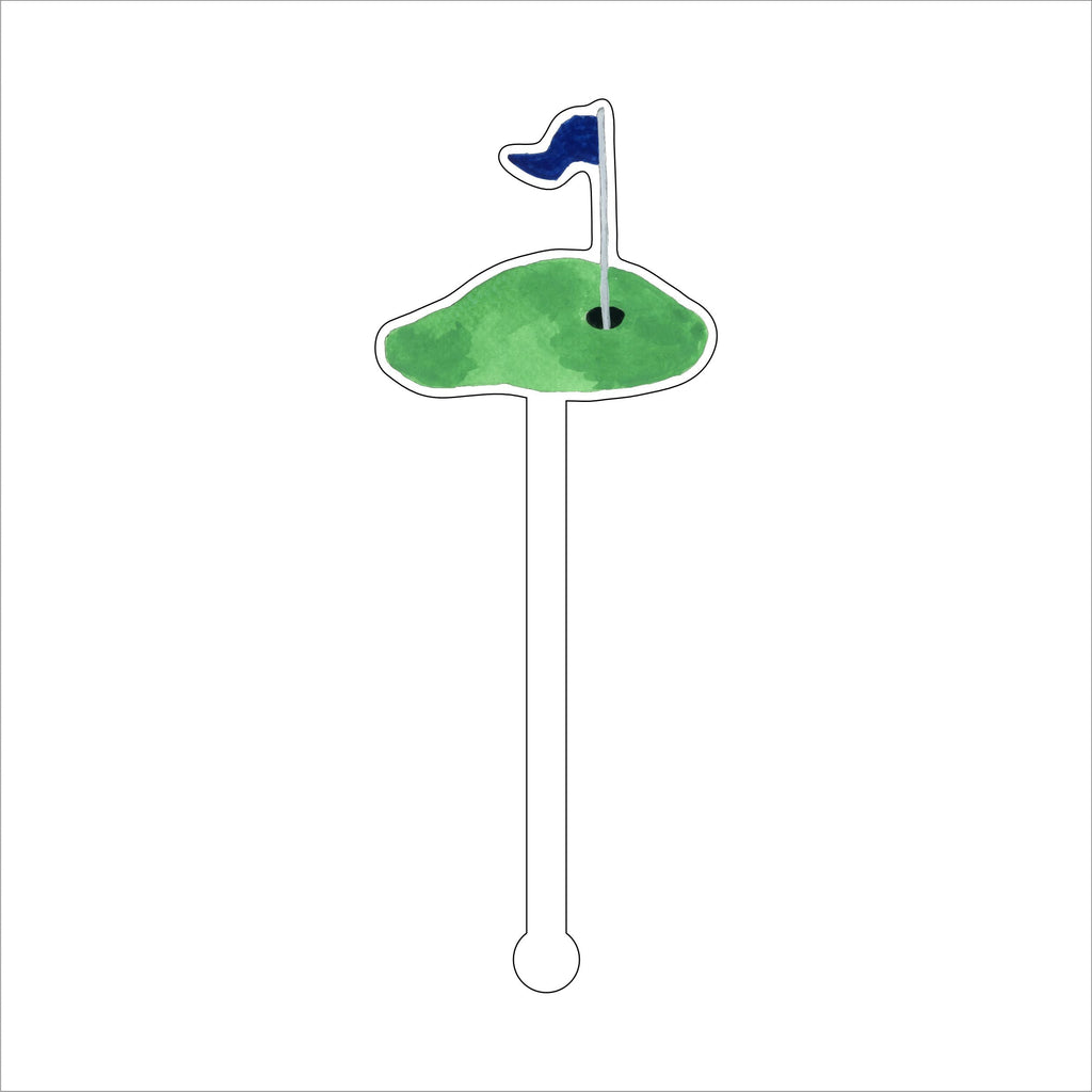 Golf Hole | 0.125in. Acrylic Drink Stirrer | Mix & Match (any 10+)