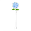 Blue Hydrangea Stem | 0.125in. Acrylic Drink Stirrer | Case of 100