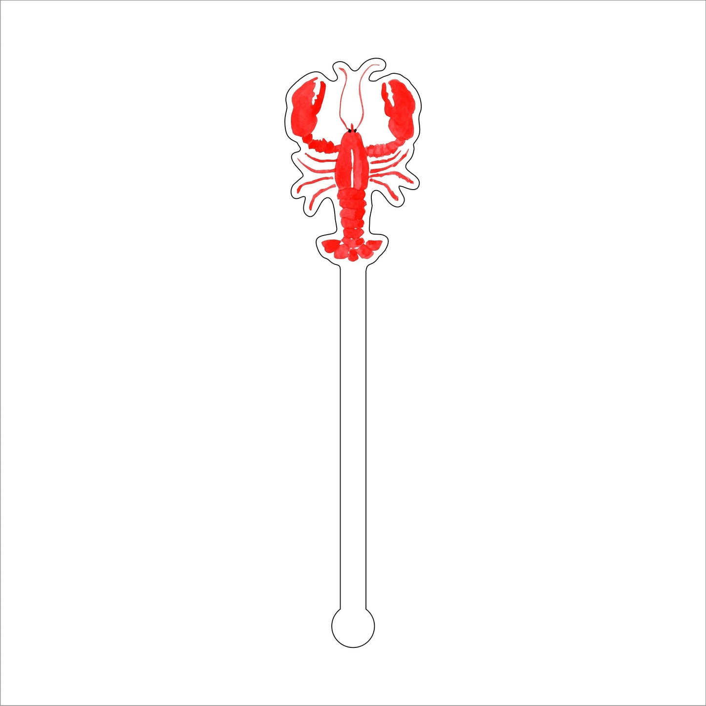 Lobster | 0.125in. Acrylic Drink Stirrer | Case of 100