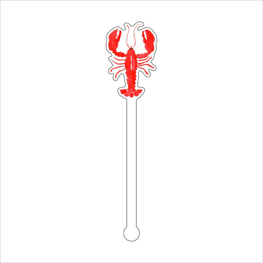 Lobster | 0.125in. Acrylic Drink Stirrer | Case of 25