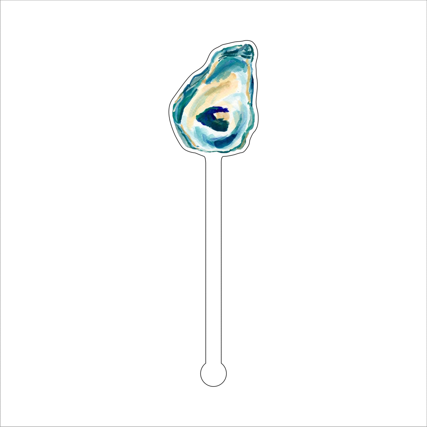 Oyster | 0.125in. Acrylic Drink Stirrer | Case of 25