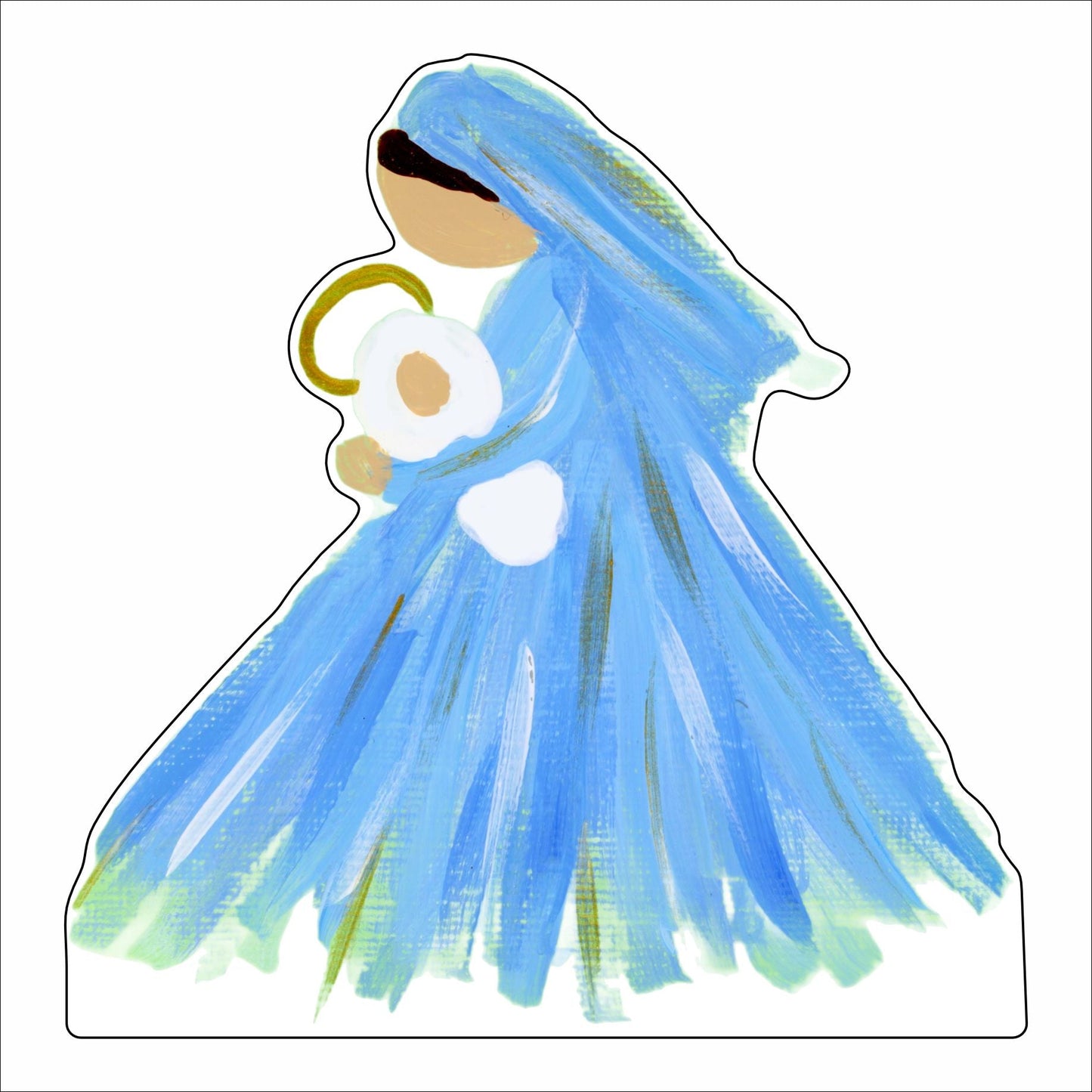 LDD-002 Madonna & Child | 0.75in. Acrylic Contour | Mix and  Match (any 10+)