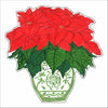 LDD-004 Chinoiserie Poinsettia | 0.75in. Acrylic Contour | Mix and  Match (any 10+)