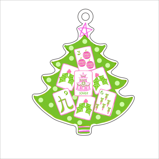 LDD-006 Merry Mahjong Tree Ornament | 0.25Acrylic Ornament | Mix & Match (10+)