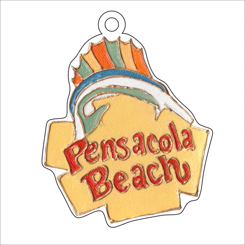 LFA-004 Pensacola Beach Sign Ornament | 0.25Acrylic Ornament |