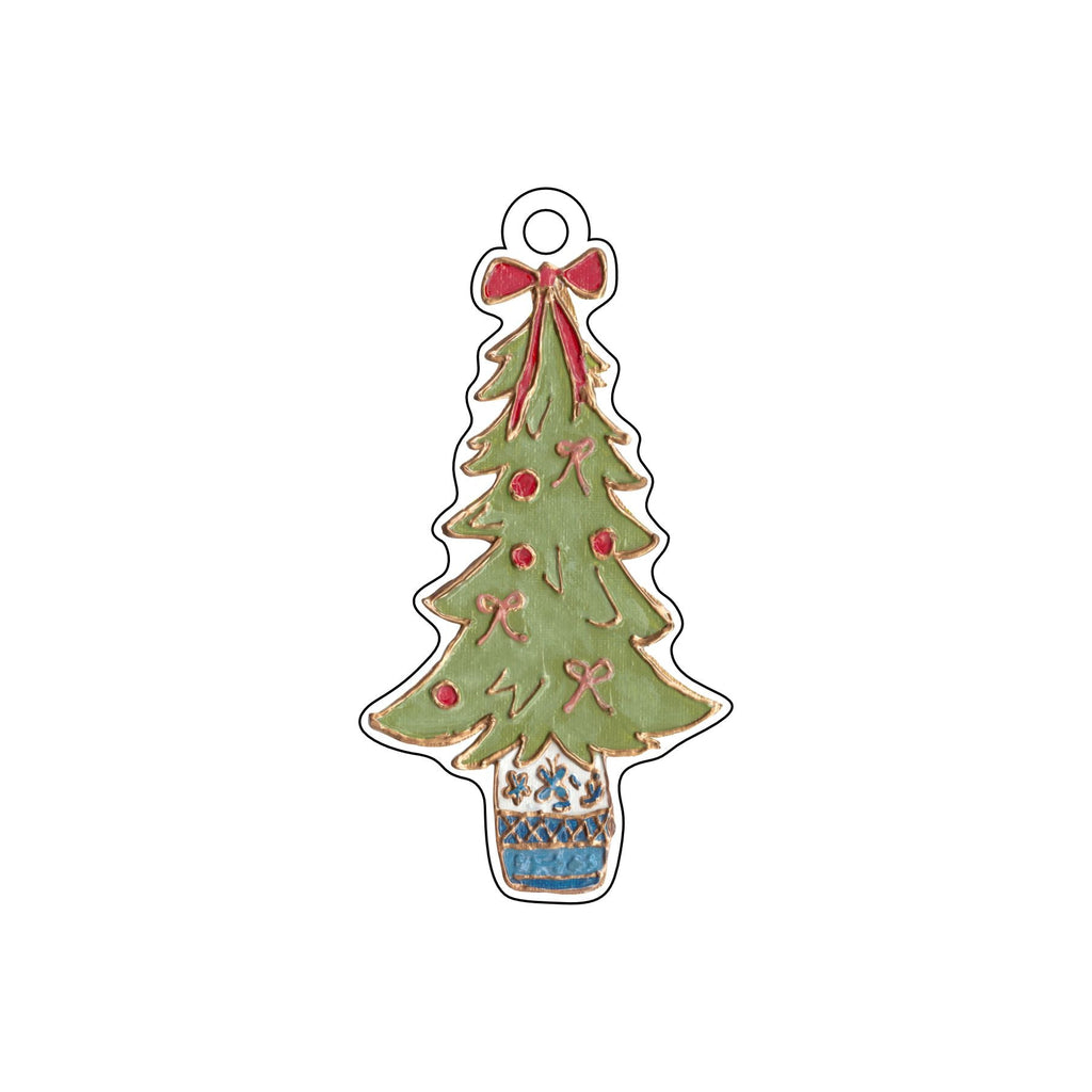 LFA-019 Red Bow Christmas Tree Ornament | 0.25Acrylic Ornament | Case of 25