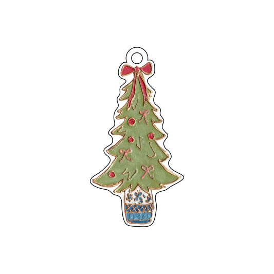 LFA-019 Red Bow Christmas Tree Ornament | 0.25Acrylic Ornament |