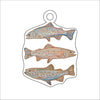 LFA-040 Trout Ornament | 0.25Acrylic Ornament |
