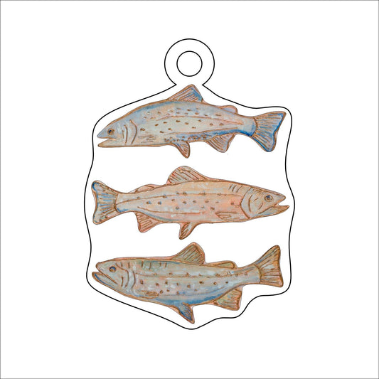LFA-040 Trout Ornament | 0.25Acrylic Ornament | Case of 25