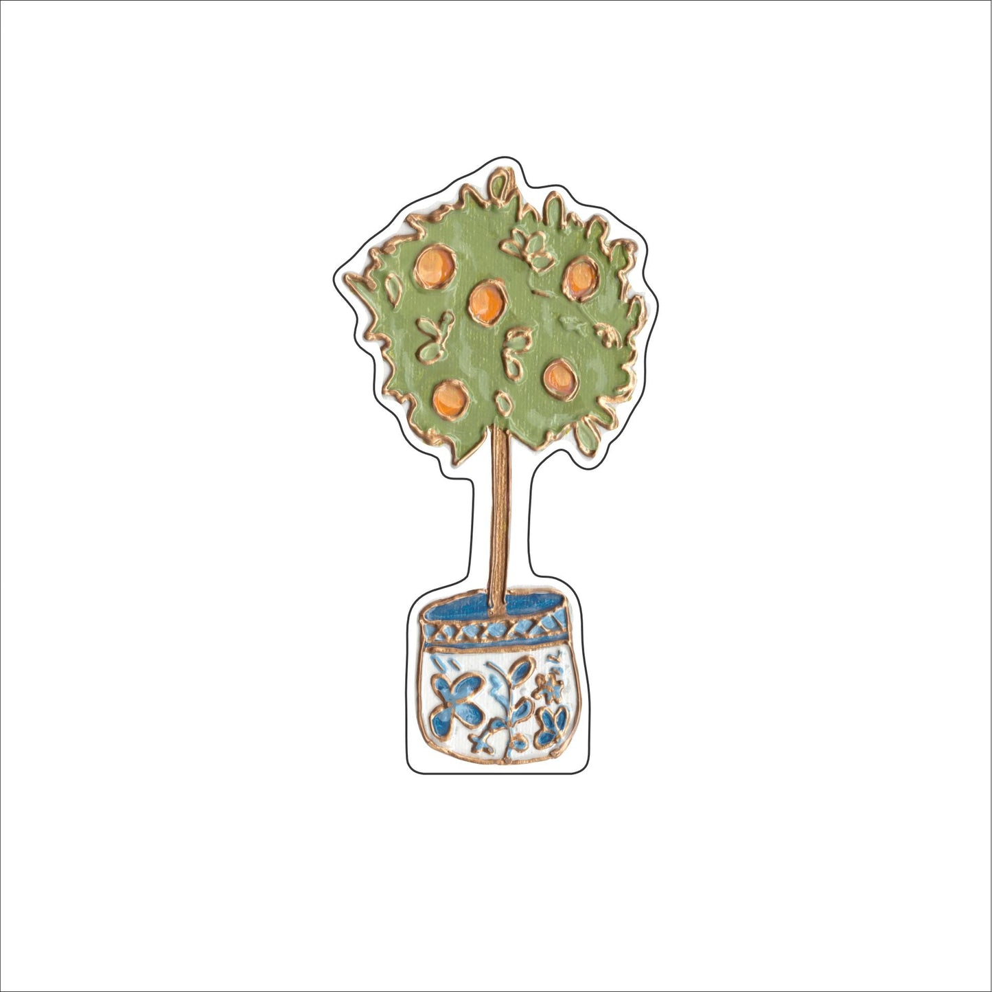 LFA-074 Orange Topiary Mini | 0.50Acrylic Contour |