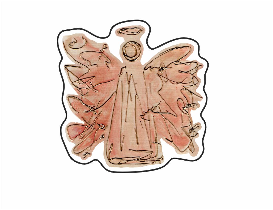 LFA-108 Pink Angel Magnet | 0.125Acrylic Magnet |