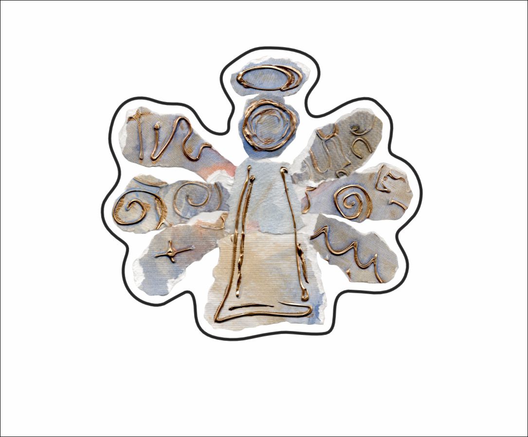 LFA-113 Blue Gold Angel Magnet | 0.125Acrylic Magnet |