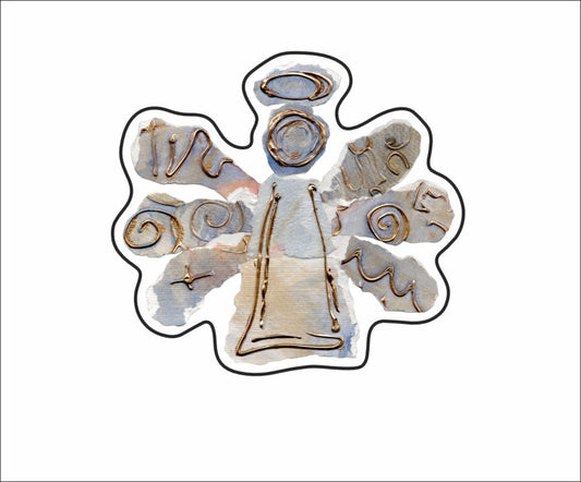 LFA-113 Blue Gold Angel Magnet | 0.125Acrylic Magnet |