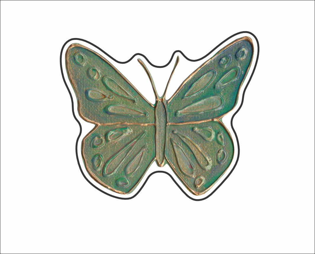 LFA-115 Blue Butterfly Magnet | 0.125Acrylic Magnet |