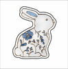 LFA-121 Blue Chinoiserie Bunny Magnet | 0.125Acrylic Magnet |