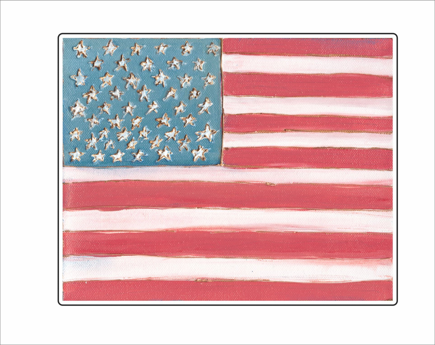LFA-140 American Flag | 0.75Acrylic Contour | Case of 25