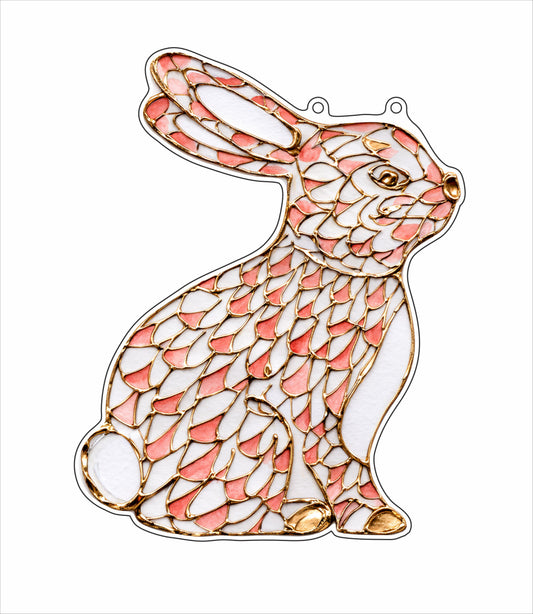 LFA-154 Pink Bunny Door Charms | 0.125Acrylic Contour |