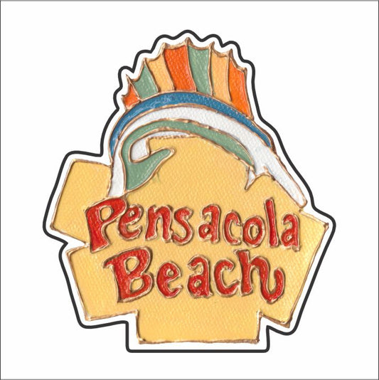LFA-155 Pensacola Beach Sign Magnet | 0.125Acrylic Magnet |