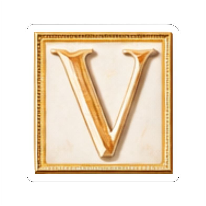 LFA-199 Letter V Magnet | 0.125Acrylic Magnet | Components