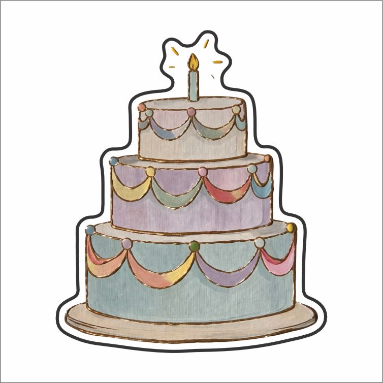 LFA-208 Birthday Cake Magnet | 0.125Acrylic Magnet