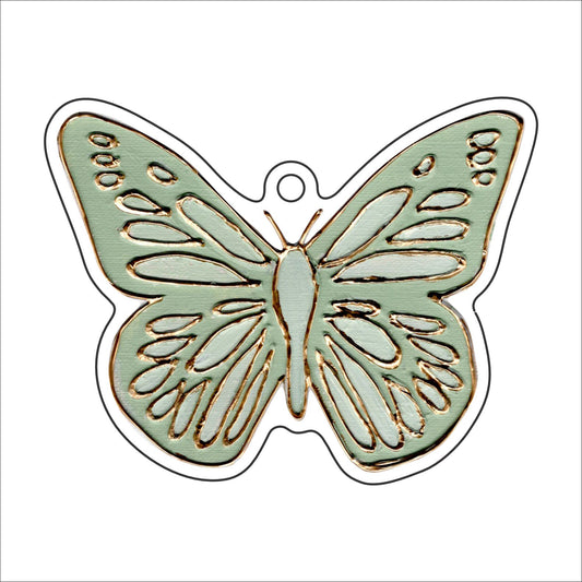 LFA-216 Sage Butterfly Ornament | 0.25Acrylic Ornament |
