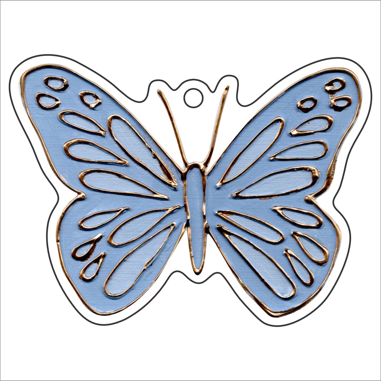 LFA-220 Light Blue Butterfly Ornament | 0.25Acrylic Ornament |