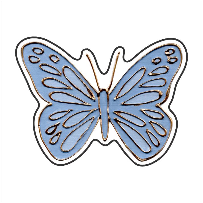 LFA-221 Light Blue Butterfly Magnet | 0.125Acrylic Magnet