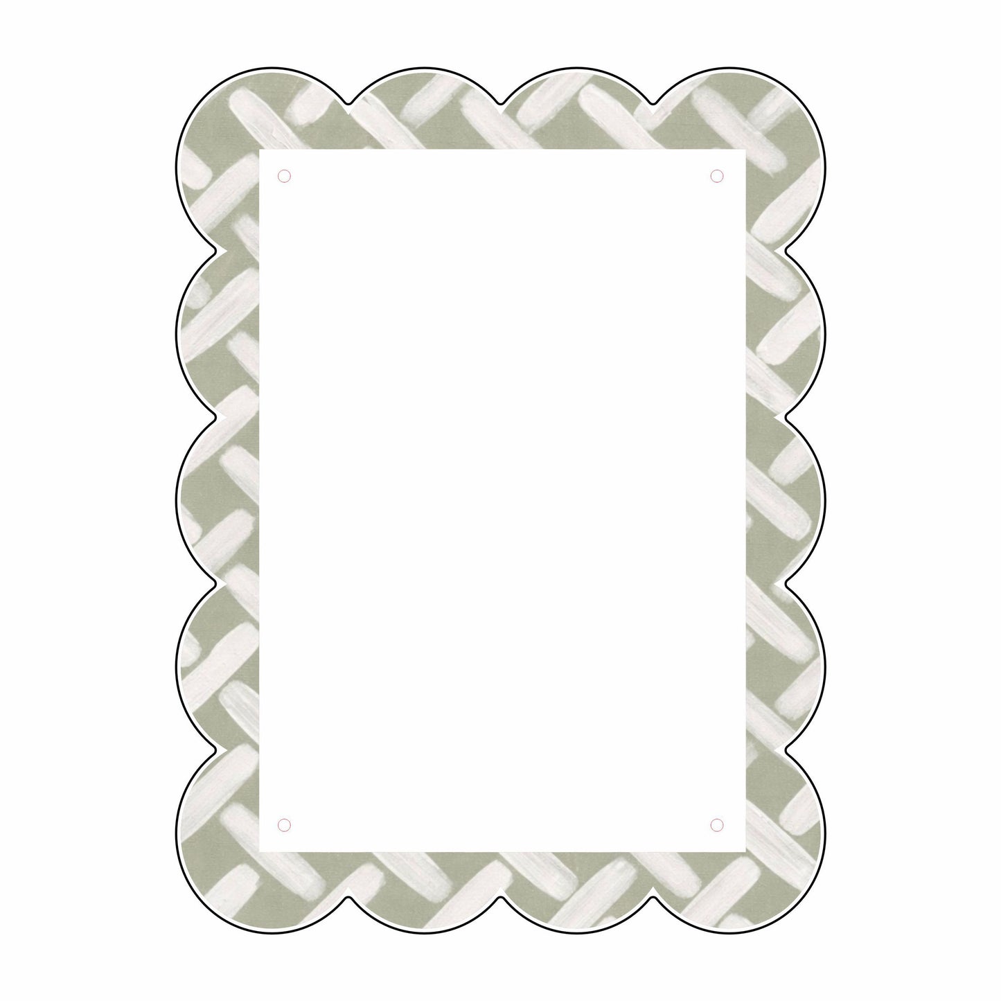 LFA-230 Green Wicker Photo Frame |  Contour