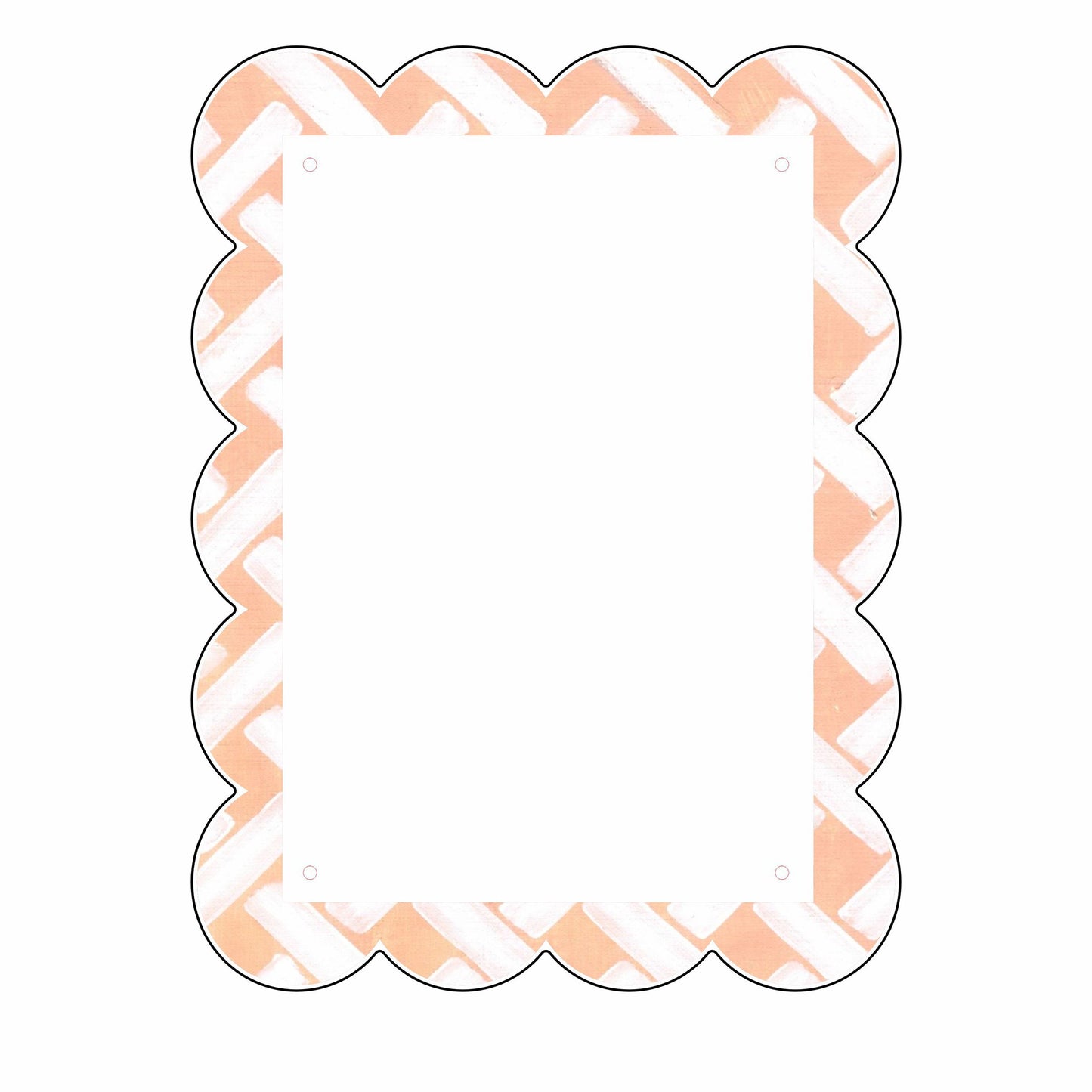 LFA-231 Orange Wicker Photo Frame |  Contour