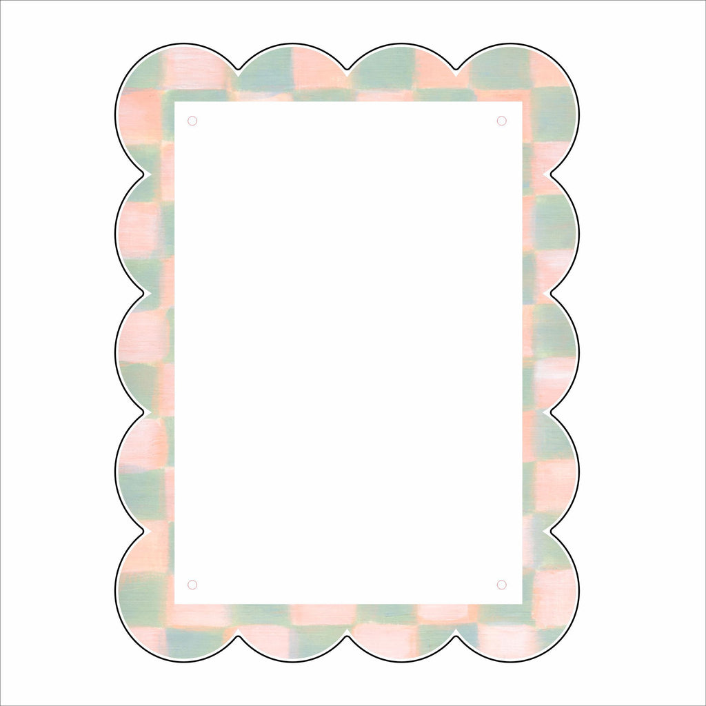 LFA-232 Green Pink Checkerboard Photo Frame |  Contour