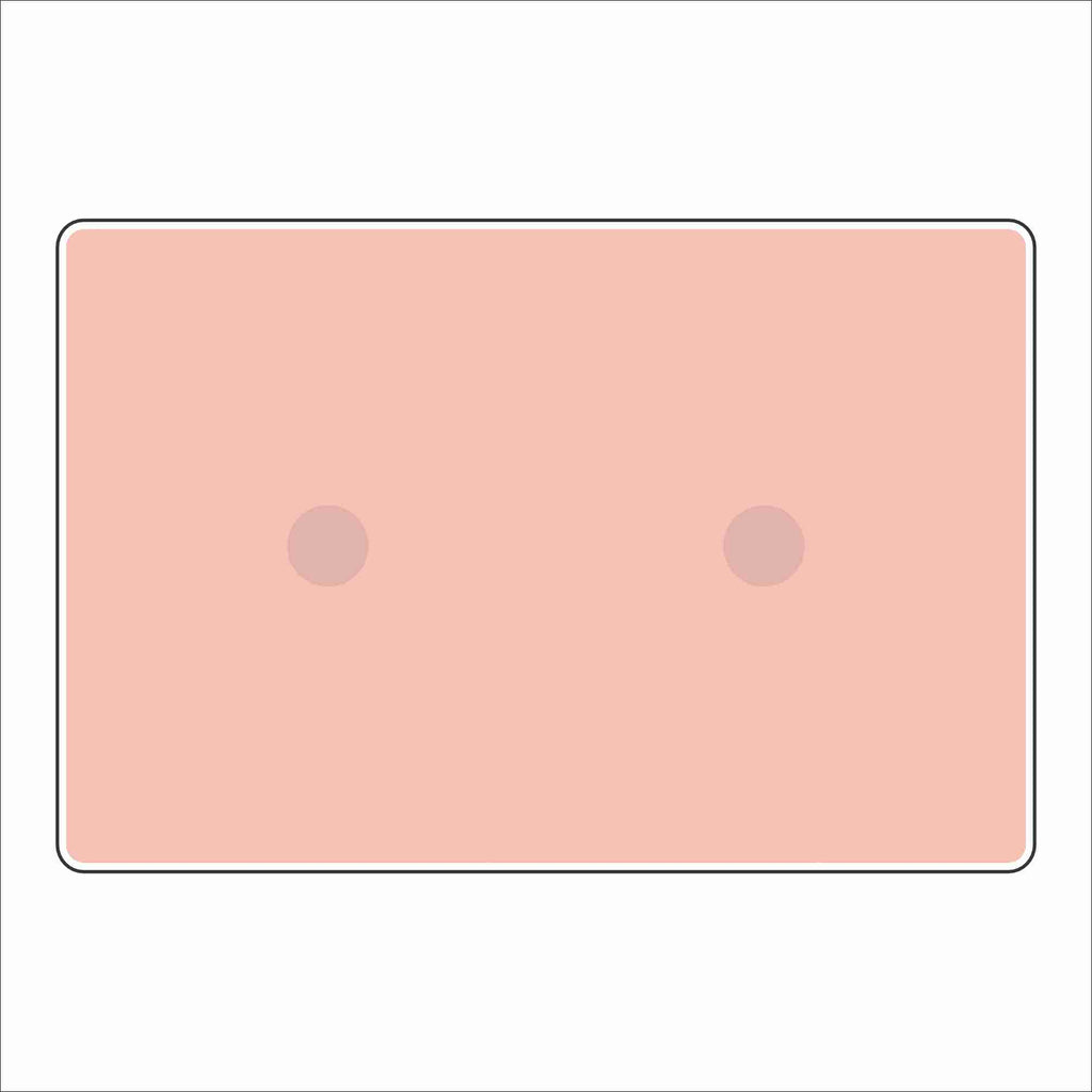 LFA-234 Light Pink Double Charm Base | 4x6 | 0.75Acrylic Charm Base with Steel Discs
