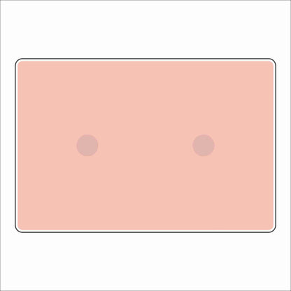LFA-234 Light Pink Double Charm Base | 4x6 | 0.75Acrylic Charm Base with Steel Discs