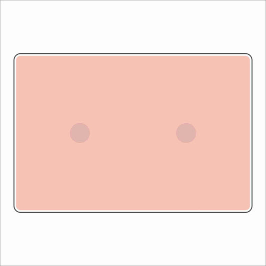 LFA-234 Light Pink Double Charm Base | 4x6 | 0.75Acrylic Charm Base with Steel Discs